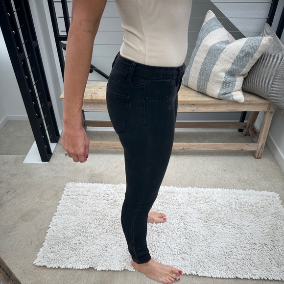 Blank NYC black Jeans denim pants low rise fall skinny fit trendy classic 25 - Picture 5 of 14